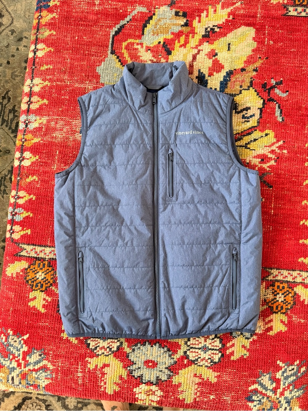 Vineyard Vines Slate Blue Quilted Vest - Kids